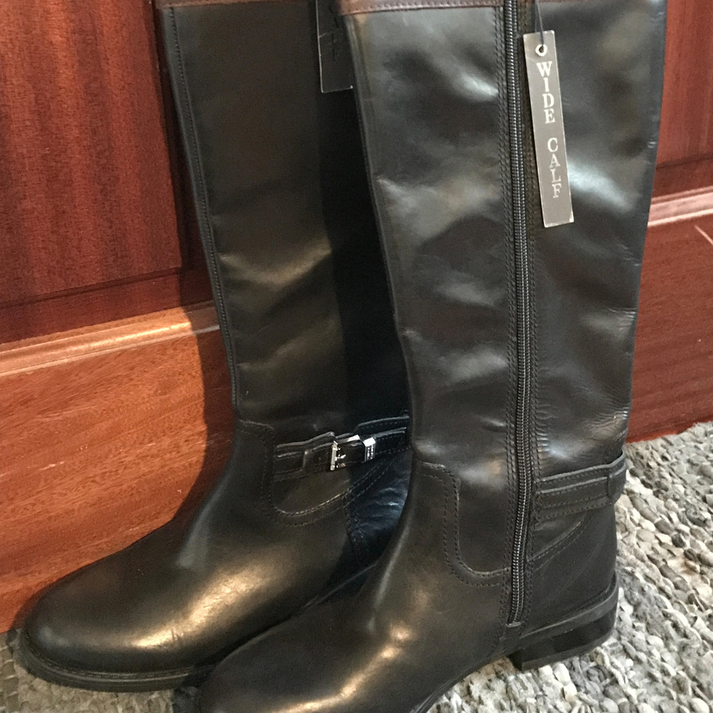 NWT Vince Camuto Kable Wide Calf Riding Boots - 6 - Picture 2 of 7